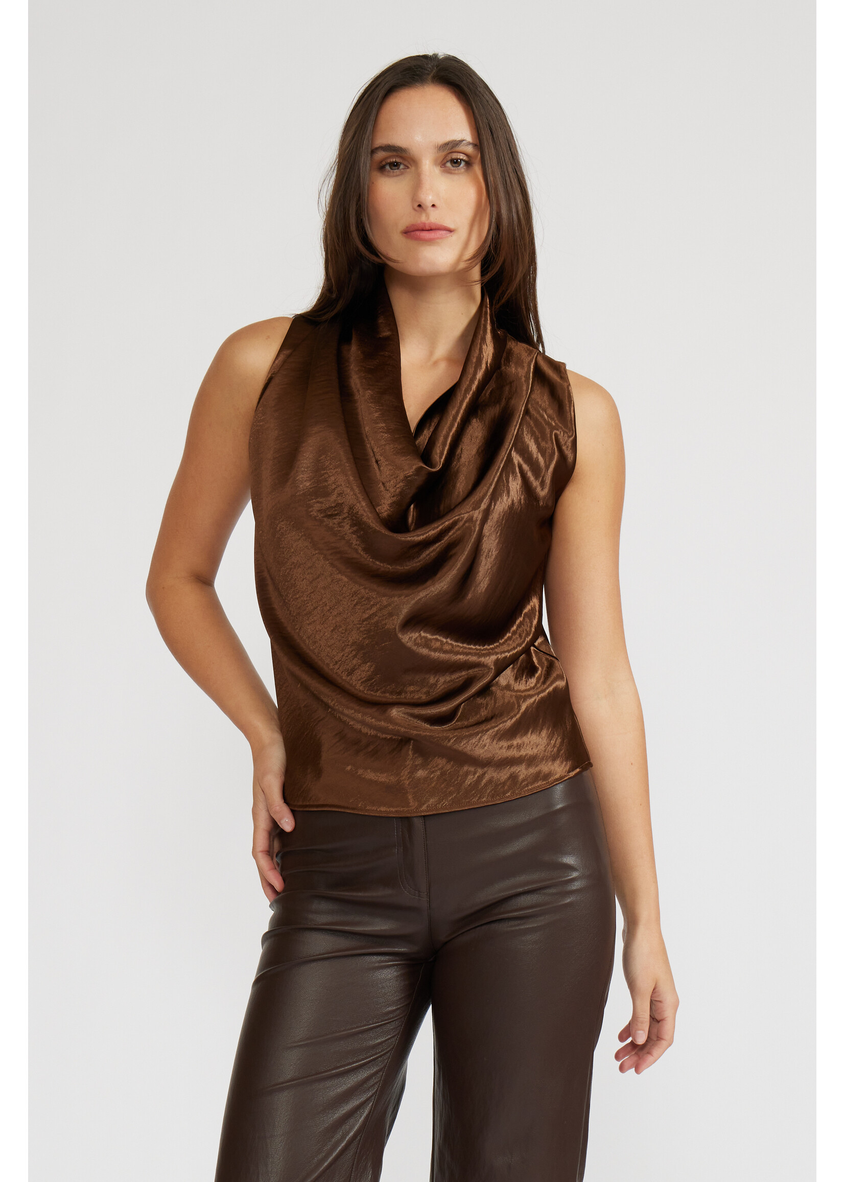 Dorothy Satin Top Bronze