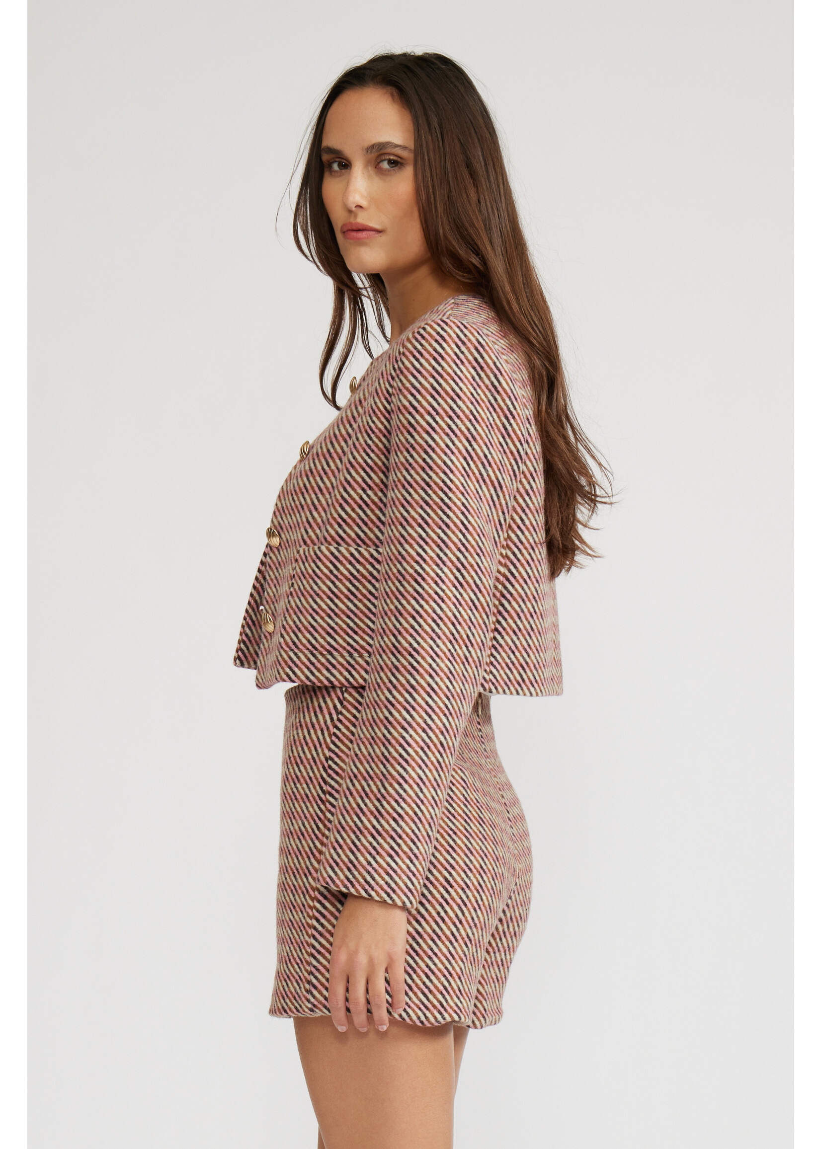 Blair Tweed Jacket Pink Multi