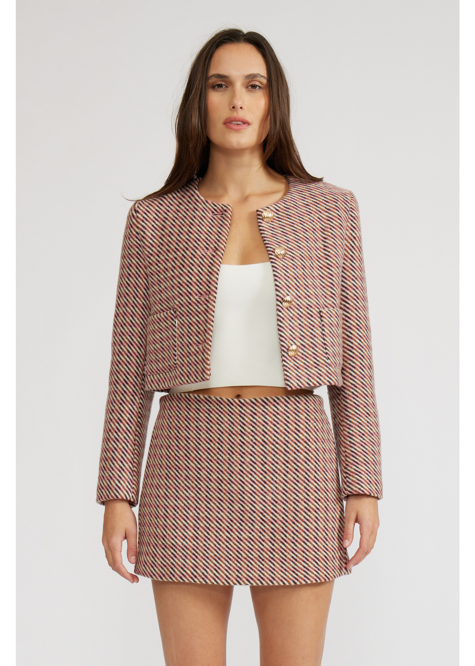 Blair Tweed Jacket Pink Multi