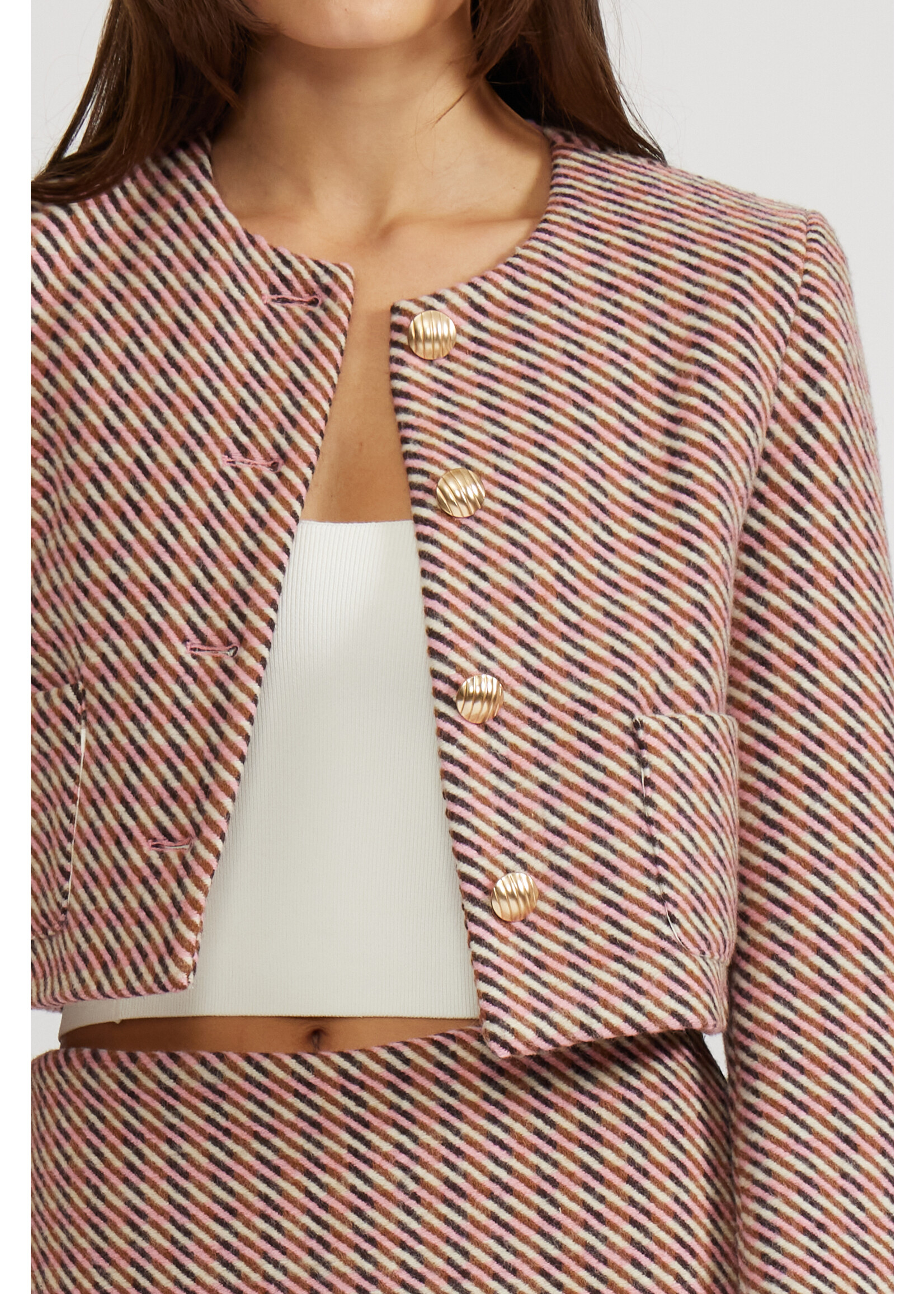 Blair Tweed Jacket Pink Multi