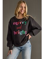 Panache Apparel Co. Merry & Bright Sweatshirt Grey