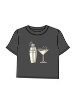 All Us Shaker Wide Crop Tee Vintage Black