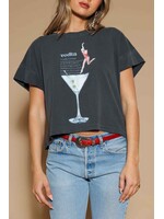 All Us Vodka Jump Hi-Lo Tee Vintage Black