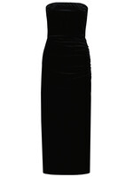 Luxe Velvet Icon Strapless Dress Black