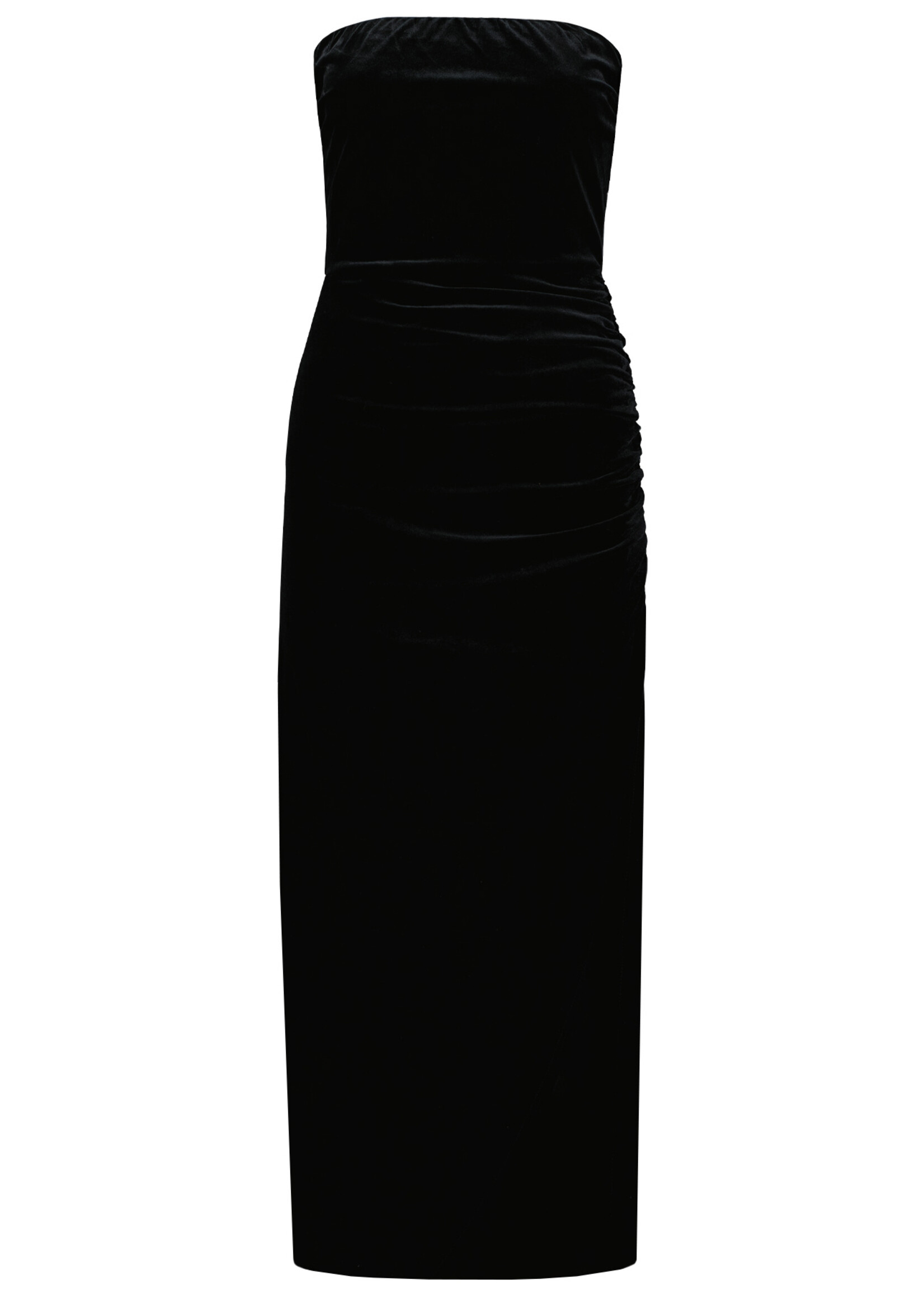 Luxe Velvet Icon Strapless Dress Black