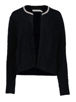 Sofia Cardigan w/ Rhinestone Collar Black