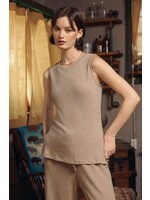 Dustveil Knitted Sleeveless Top Shimmer Taupe