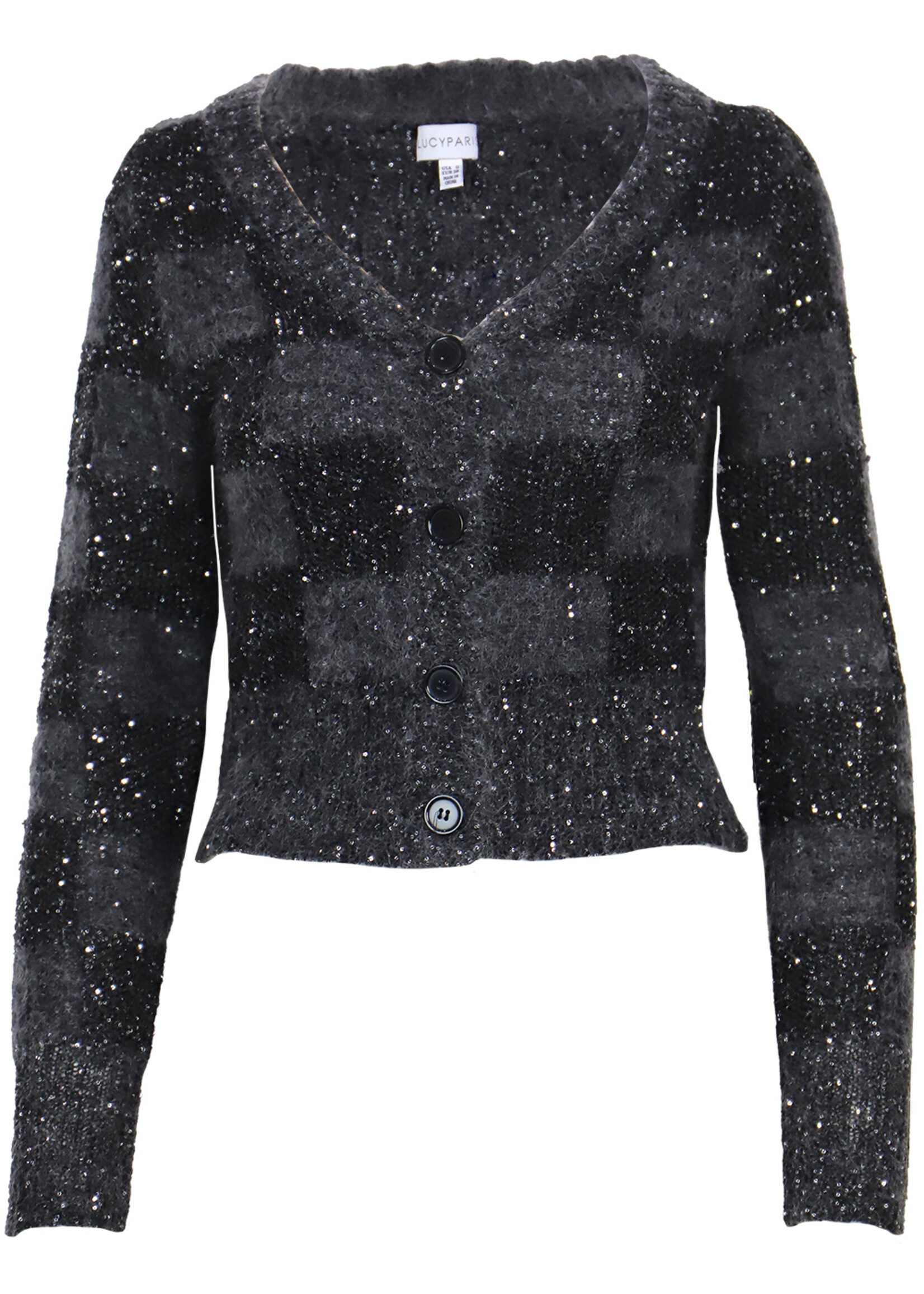 Glenn Sequined Cardigan Dark Grey