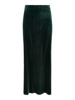Velvet Maxi Skirt Green