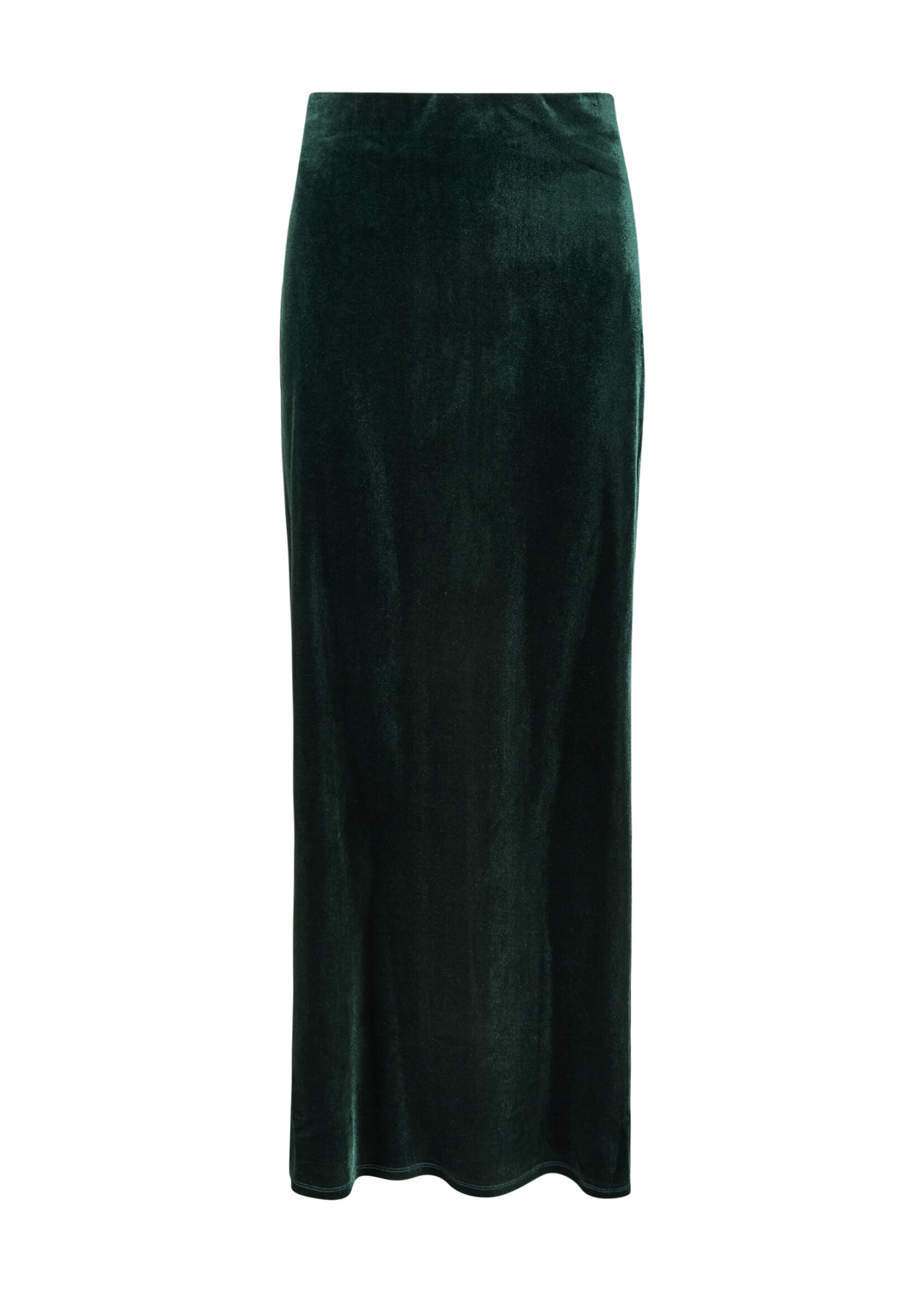 Velvet Maxi Skirt Green