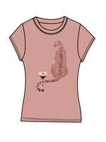 All Us Espresso Leopard Babe Tee Rose