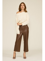 Karen Faux Leather Pant Brown