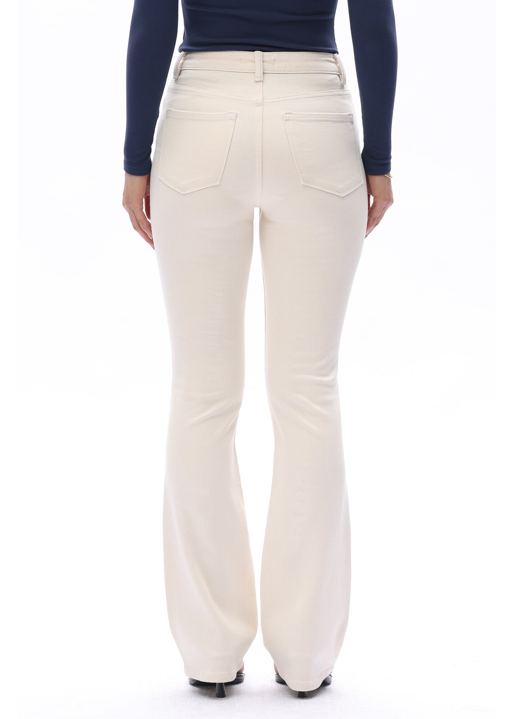 Elowen Mid Rise Bootcut Off White