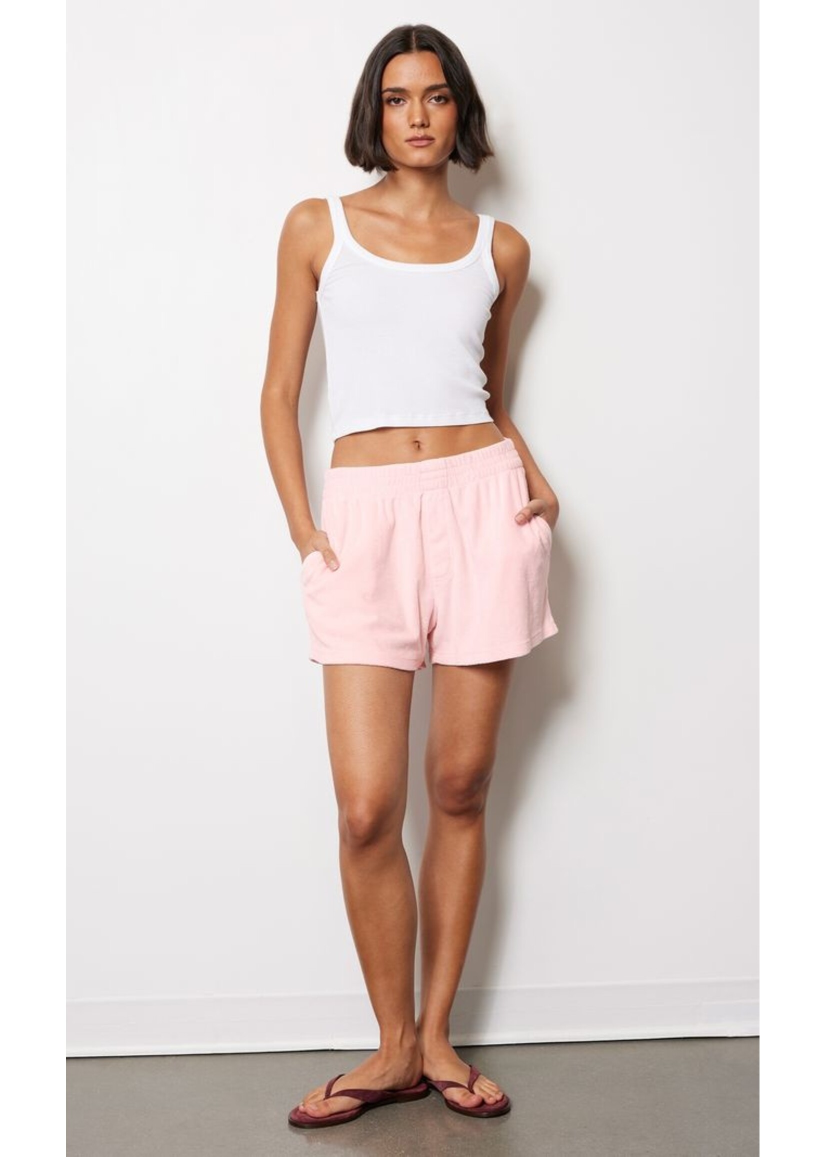 Faux Fly Terry Shorts Sweetheart
