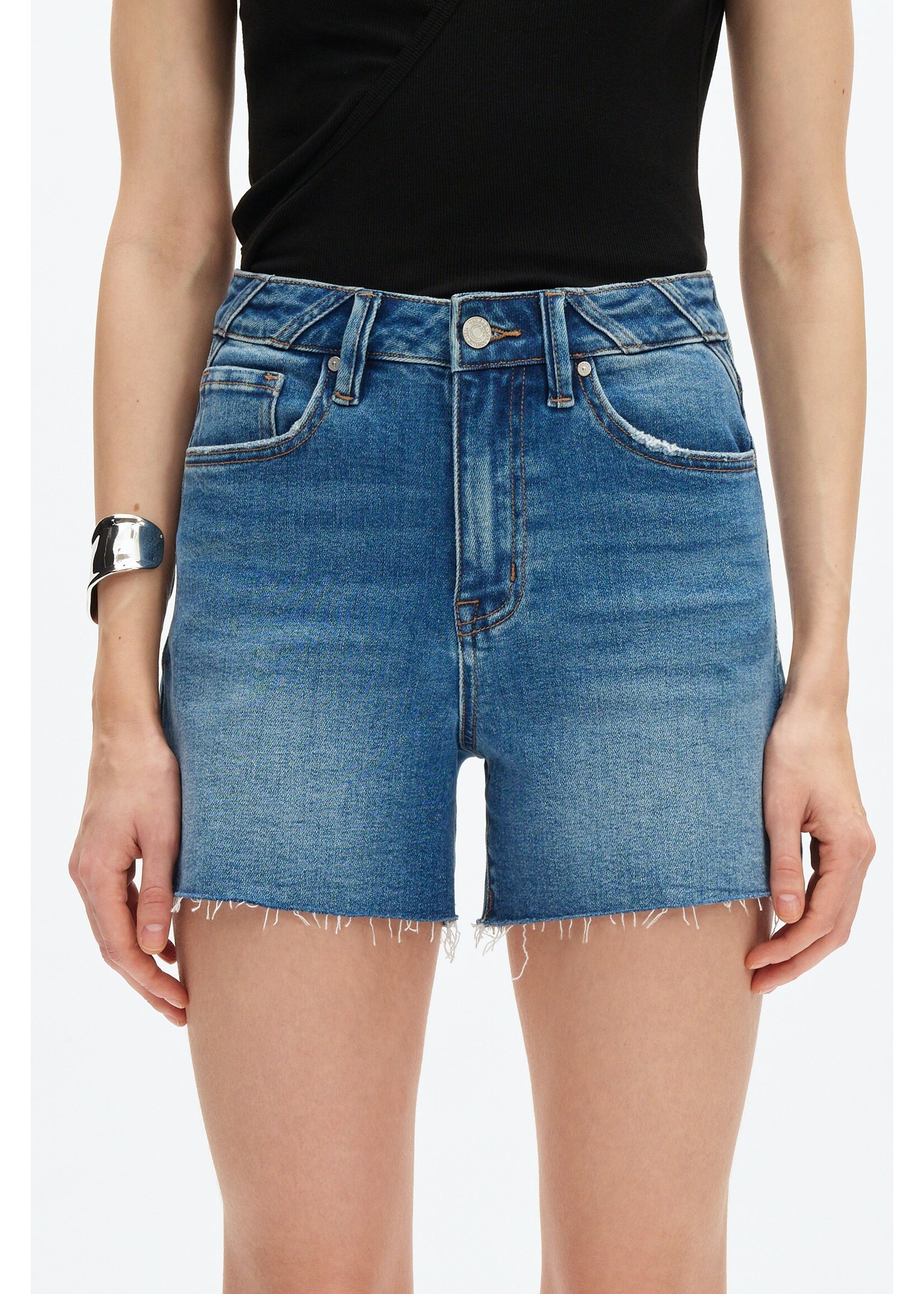 Valentine High Rise Shorts Medium Blue