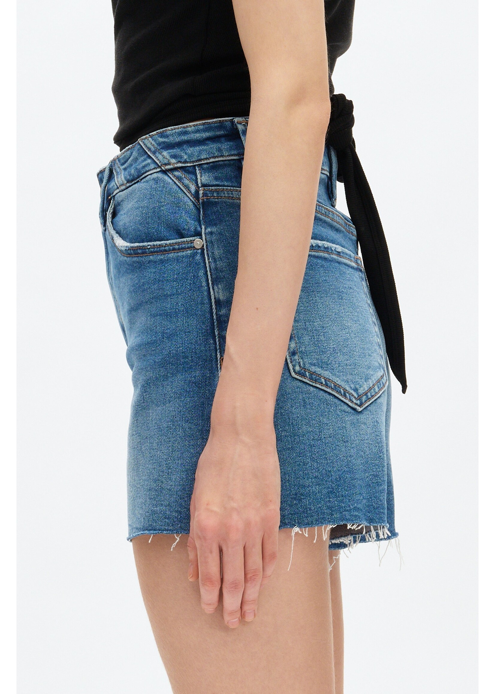 Valentine High Rise Shorts Medium Blue