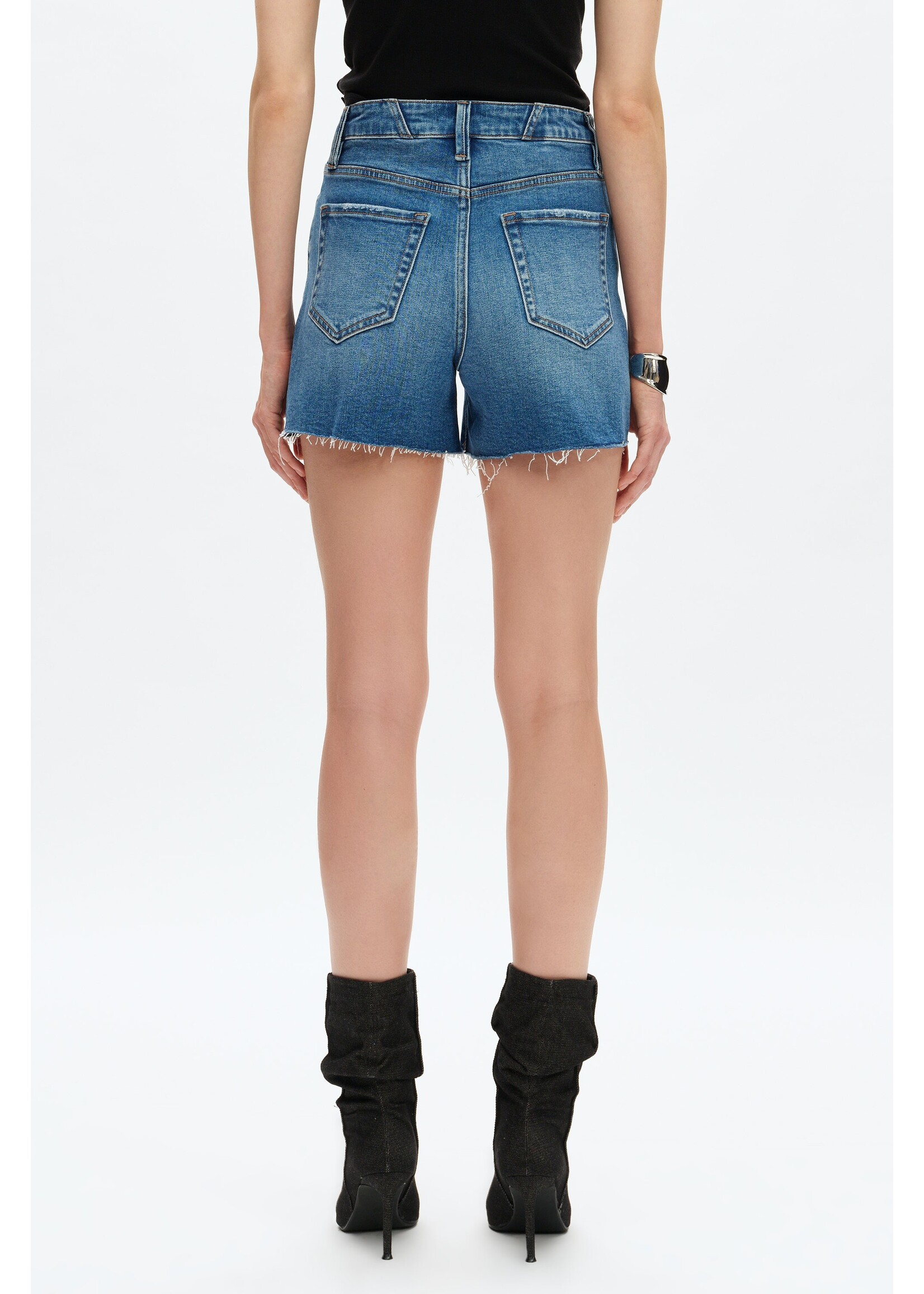 Valentine High Rise Shorts Medium Blue