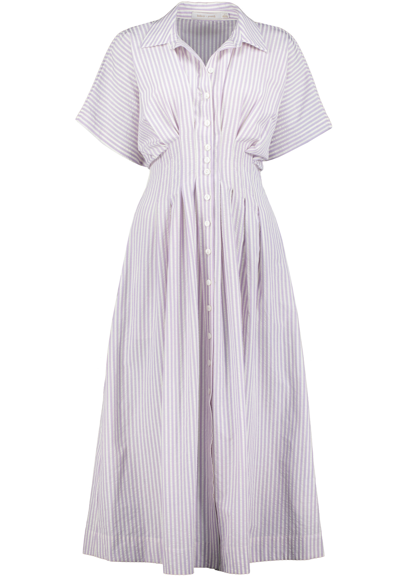Maude Waist Detail Shirt Dress Lavender