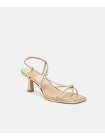 Mylee Wrap Heel Distressed Leather Gold