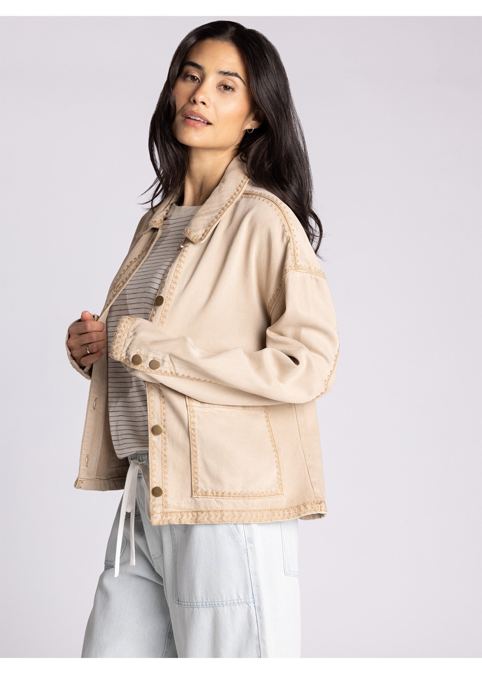 Justice Barn Twill Jacket Brown