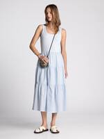 Solenne Tiered Maxi Dress Blue