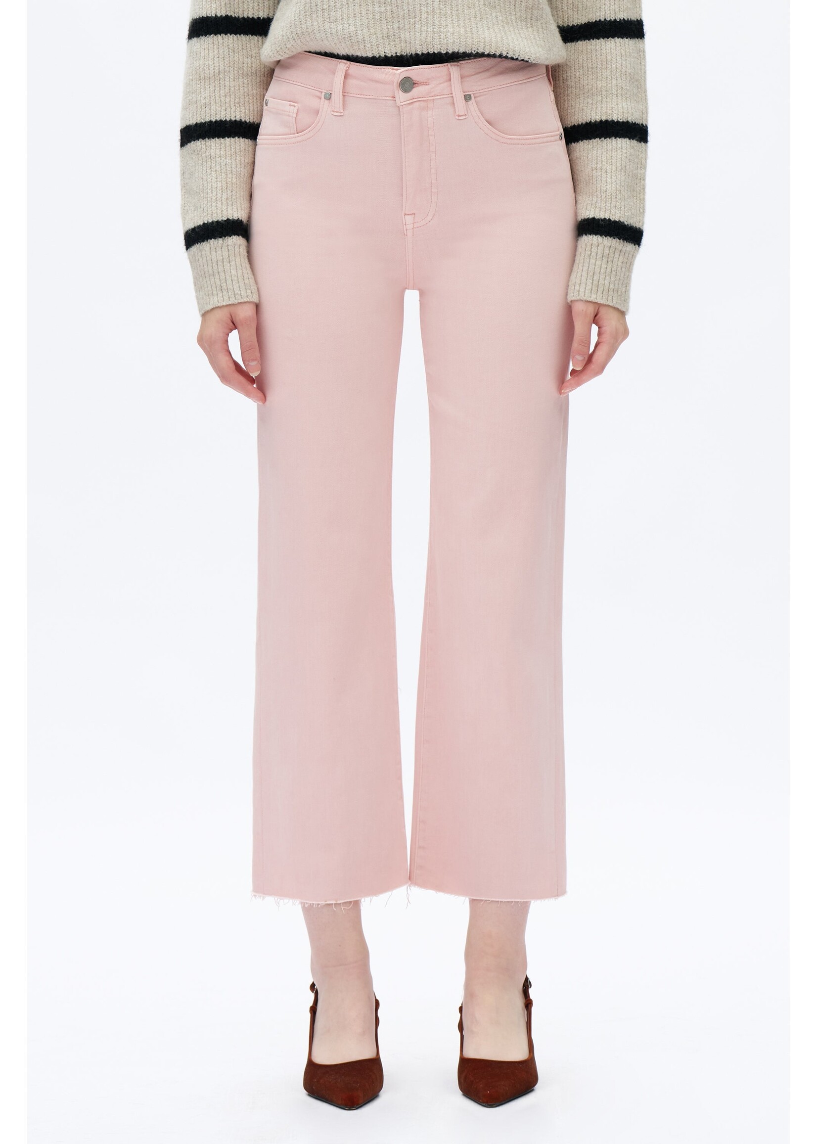 Becky High Rise Straight Leg Jean Pink