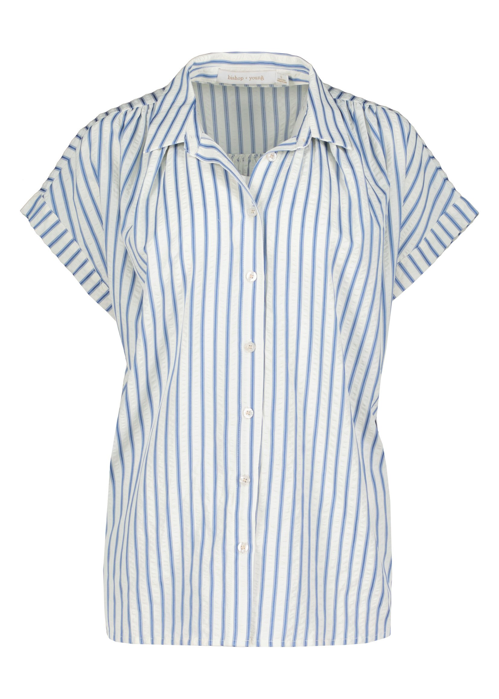 Poolside Lounge Shirt Blue Stripe