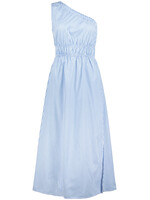 Bellano One Shoulder Dress Blue Stripe