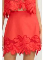 Lina Eyelet Mini Skirt Red