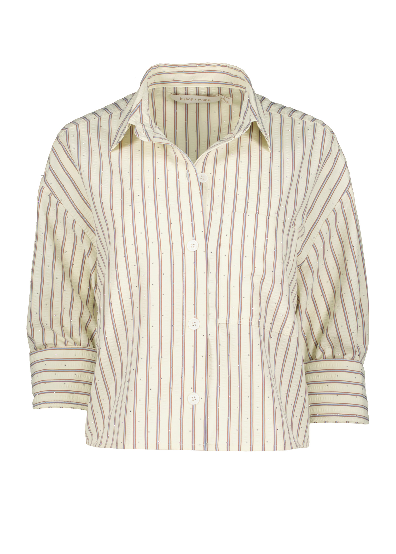 Sydney Embellished Stripe Top Blue