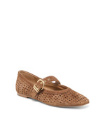 Mikela Perforated Suede Flat Cocoa