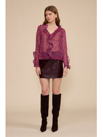 Hart Faux Leather Mini Skirt Wine