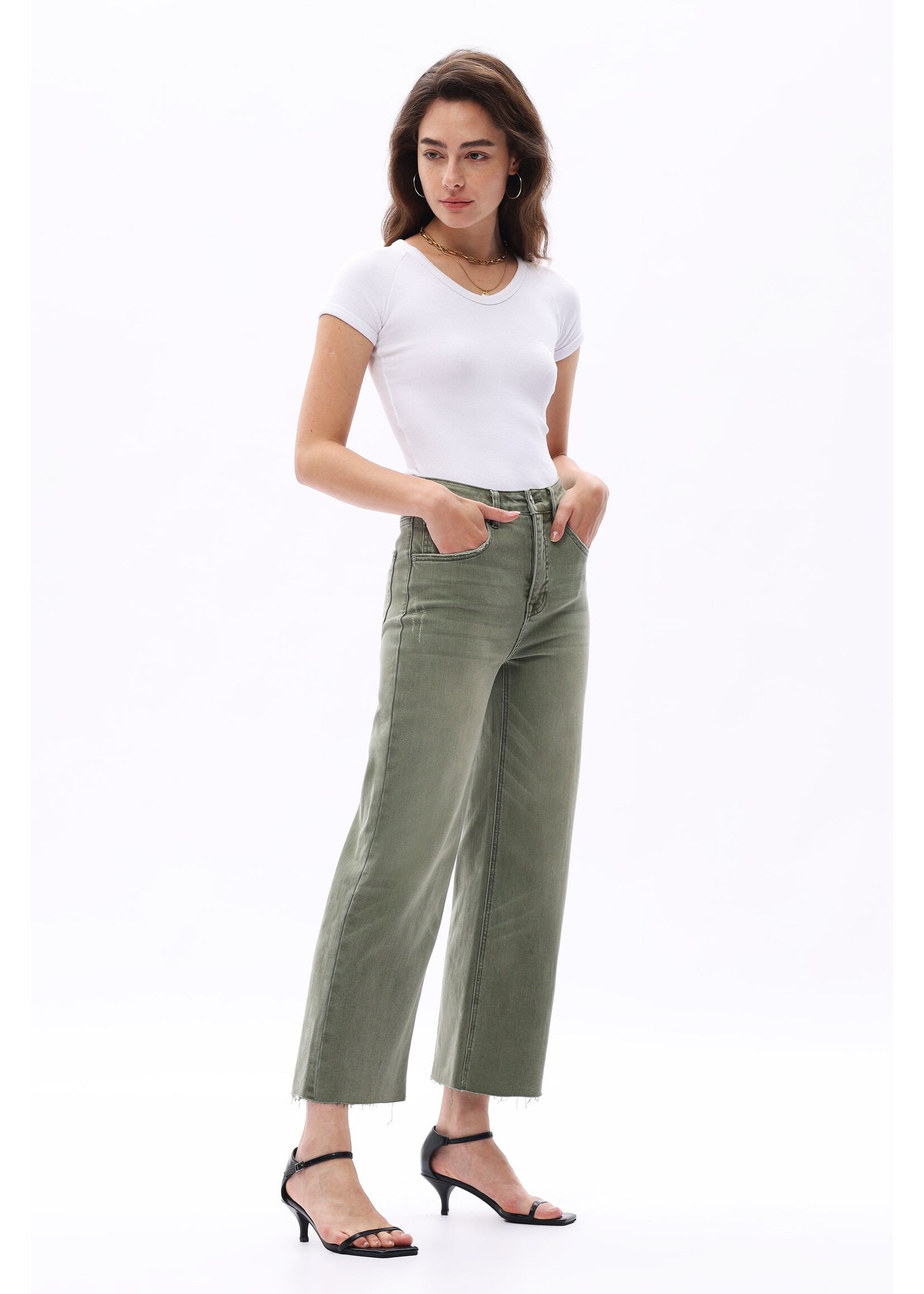 Ivy High Rise Wide Leg Green