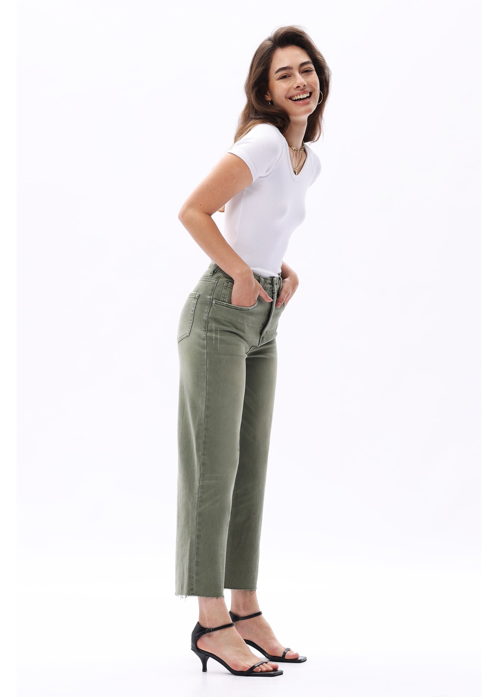 Ivy High Rise Wide Leg Green