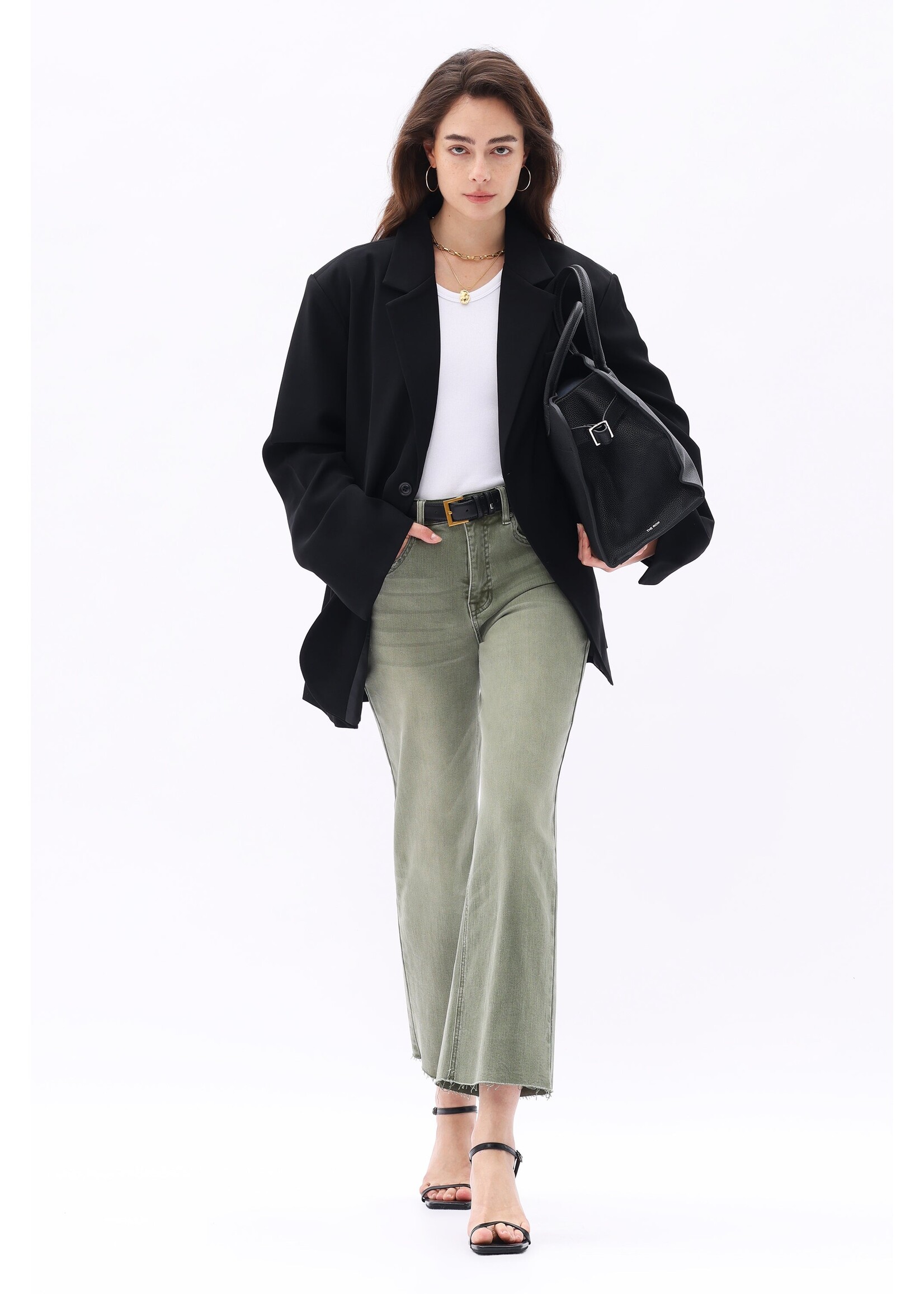 Ivy High Rise Wide Leg Green