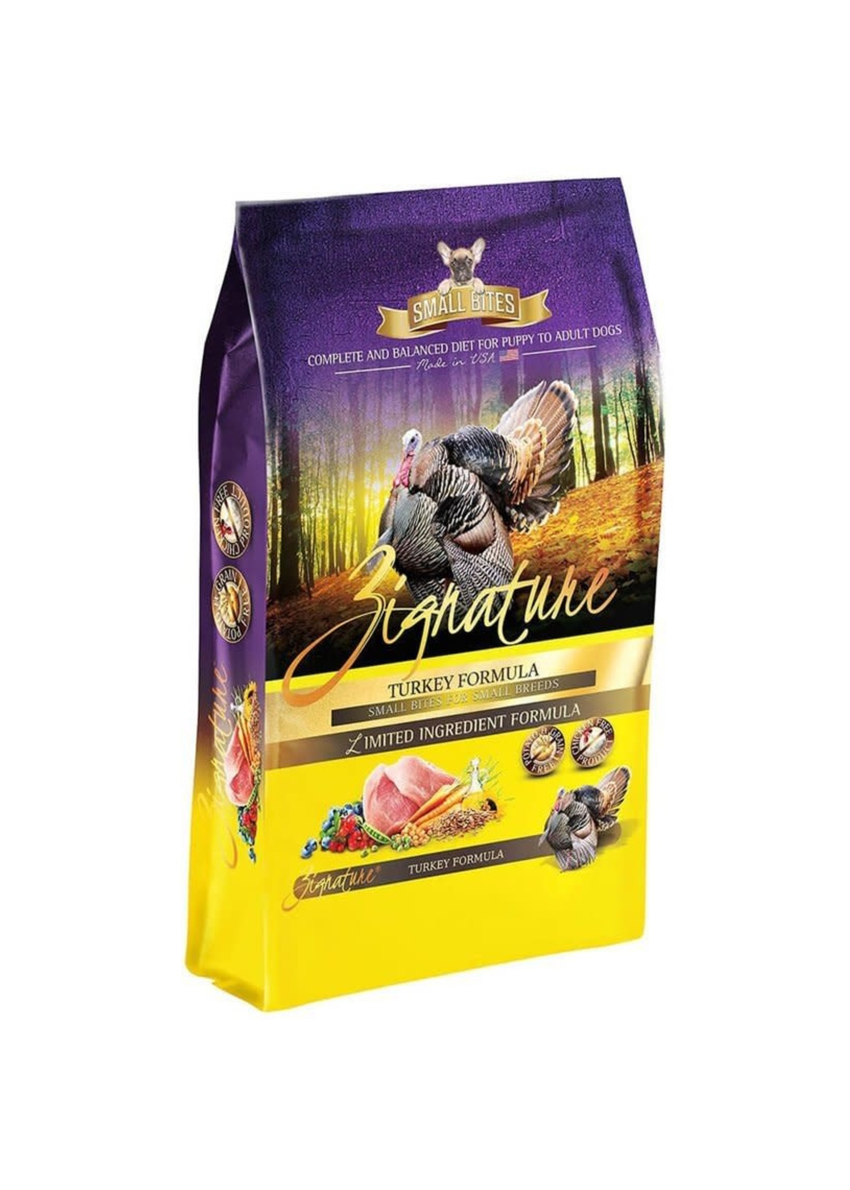 Zignature Zignature Turkey Formula Small Bites Dog Food Dry 4lbs