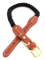 Auburn Leathercrafters Auburn Leather Black Cotton/Leather Collar 3/4"x16"