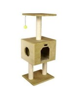 Armarkat Armarkat 42" Cat Tree w/Condo & Scratch Post Beige