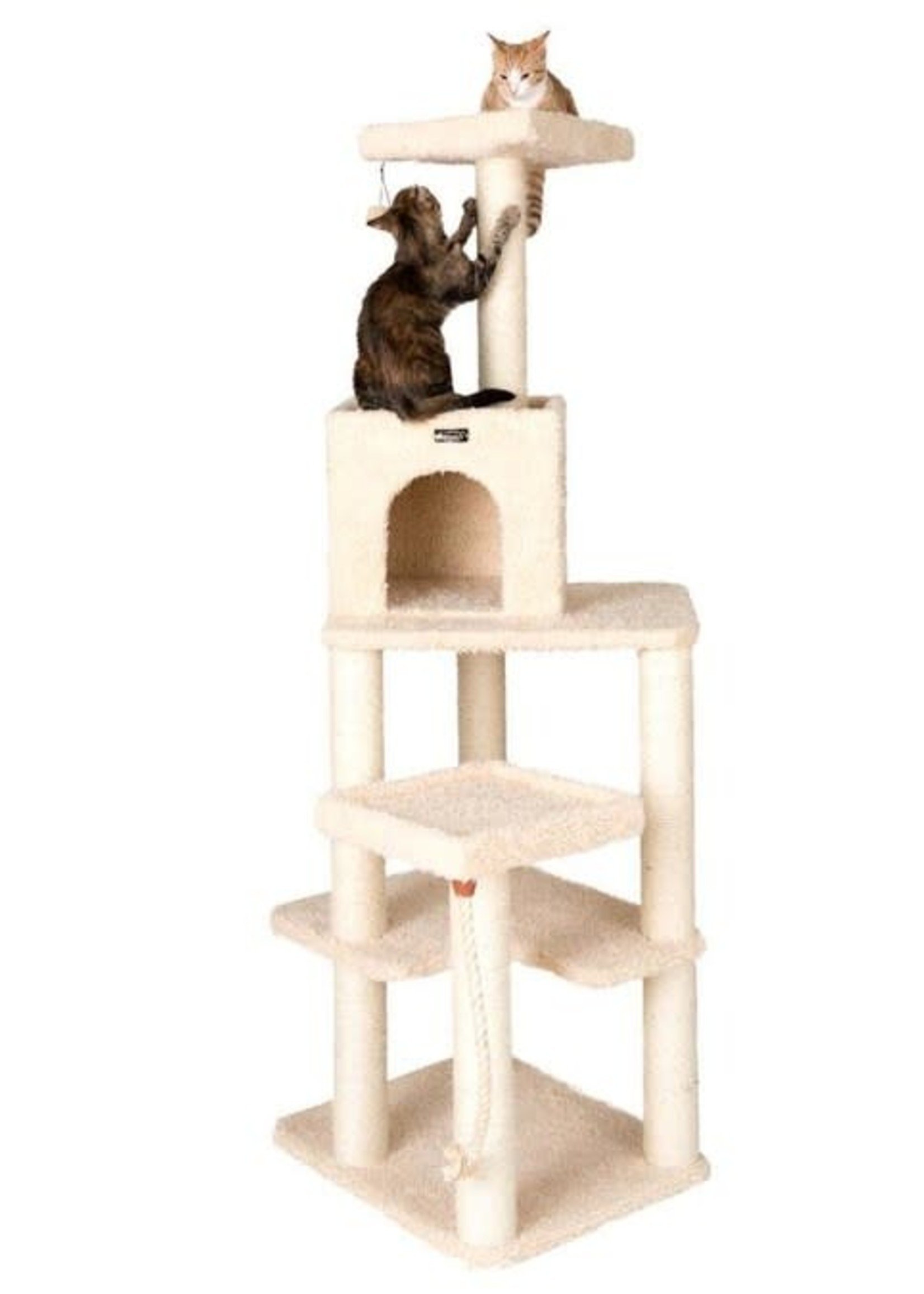 Armarkat Armarkat Ultra Thick Faux Fur Covered Cat Condo House Beige