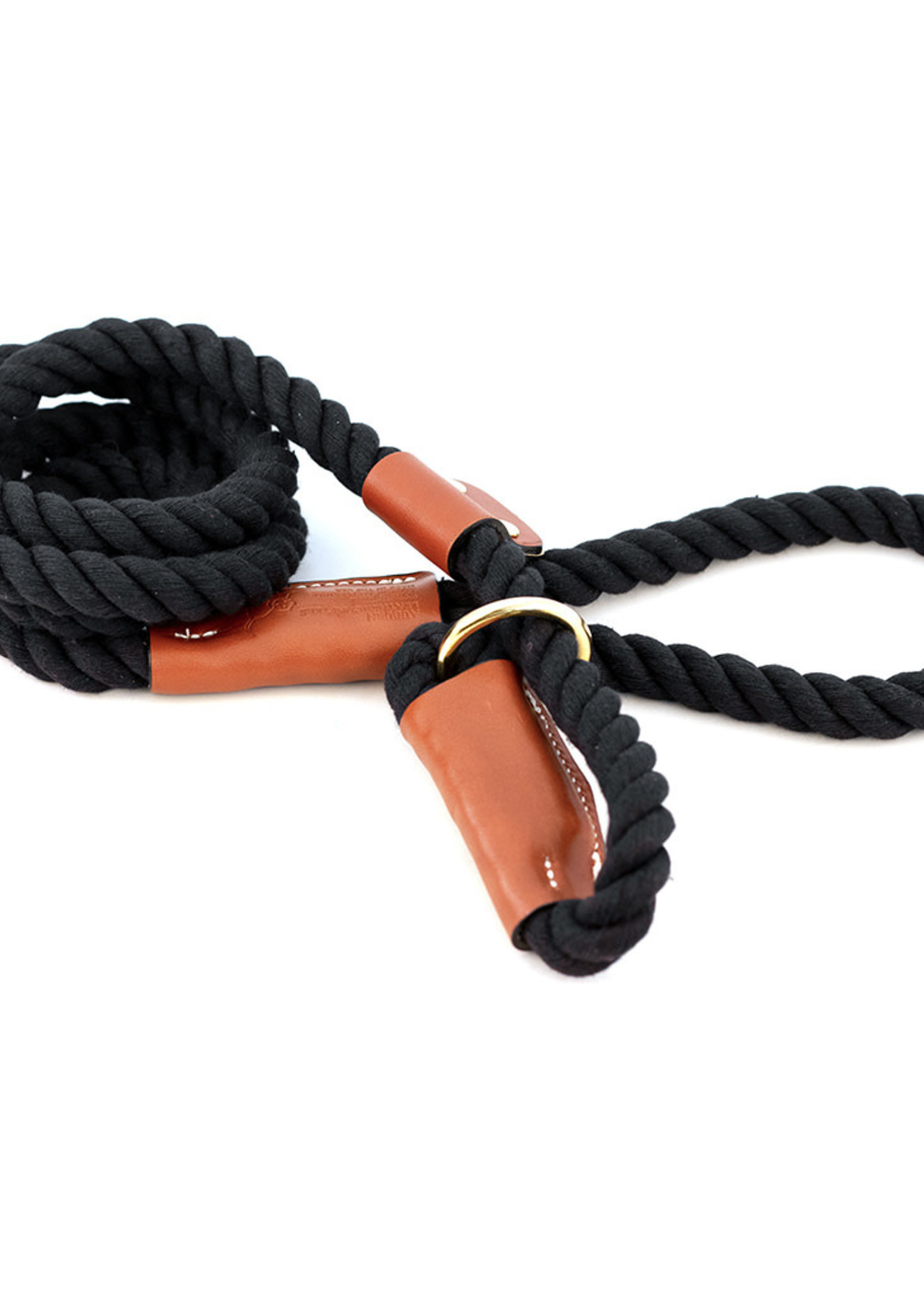 Auburn Leathercrafters Auburn Leather Rope Leash Snap 1/2" Black