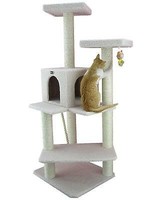 Armarkat Armarkat 57" Fleece Covered High Cat Tree Ivory