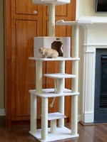 Armarkat Armarkat Galaxy Approved Six Level Playhouse & Swing Cat Tree Ivory