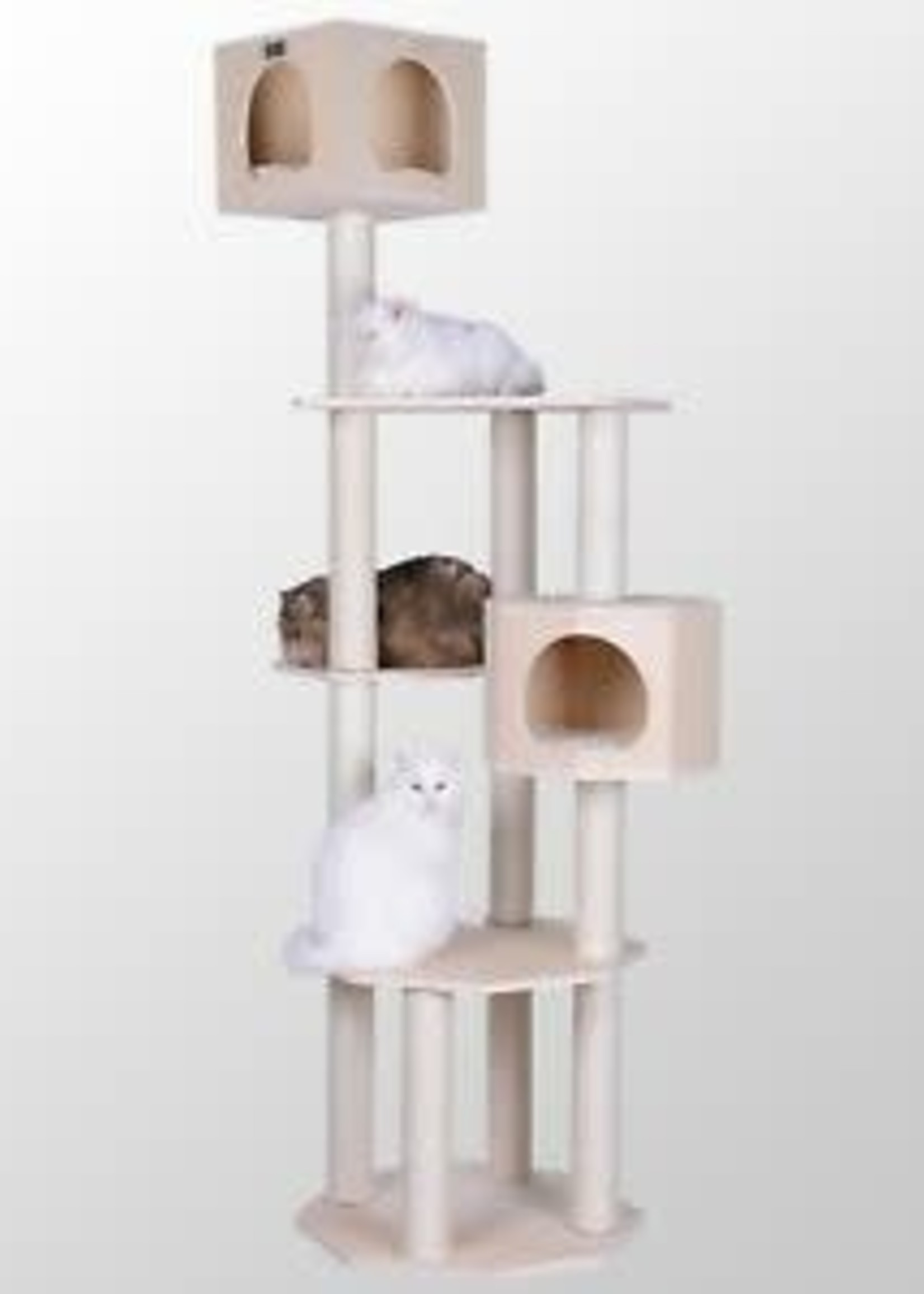 Armarkat Armarkat 36" Premium Pinus Sylvestris Wood Cat Tree Condo/Light Wood w/Sisal Rope