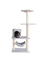 GleePet GleePet GP78590222 59-Inch Cat Tree In Silver Gray With Hammock And Round Condo