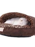 Armarkat Armarkat Cuddle Cave Cat Bed w/Anti-Slip Bottom Mocha/Leopard