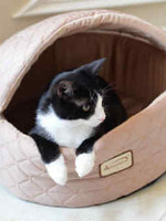 Armarkat Armarkat Med Cuddle Cave Cat Bed w/Detachable & Collasible Zipper Top Light Apricot