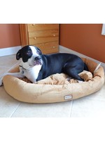 Armarkat Armarkat Med Bolstered Ultra-Soft Dog Bed w/Mat Brown
