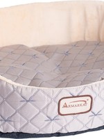 Armarkat Armarkat Oval Cuddle Nest Lounger Pet Bed Pale Silver & Beige