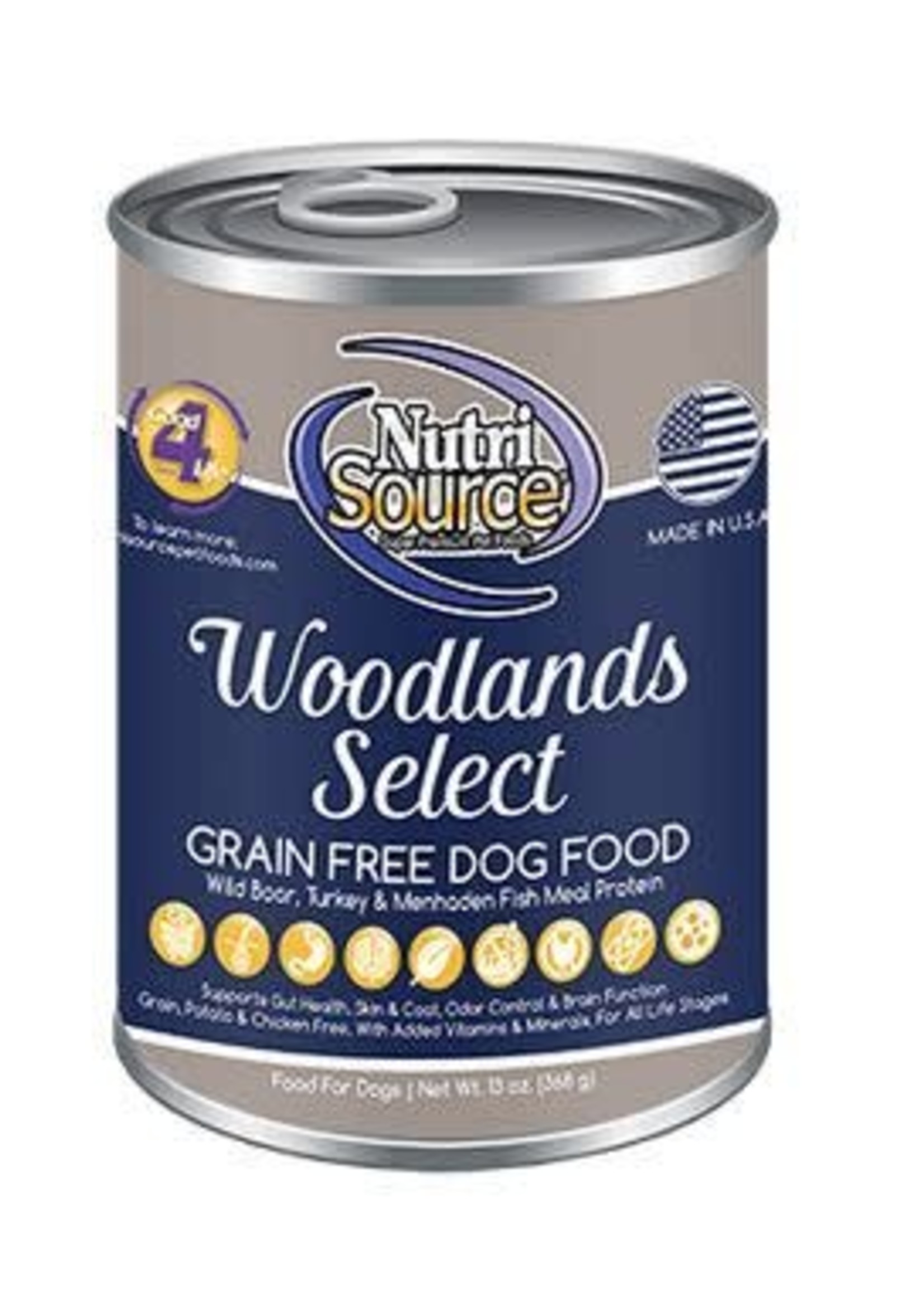 Nutrisource NutriSource Grain-Free Woodland Select Wet Dog Food 13oz