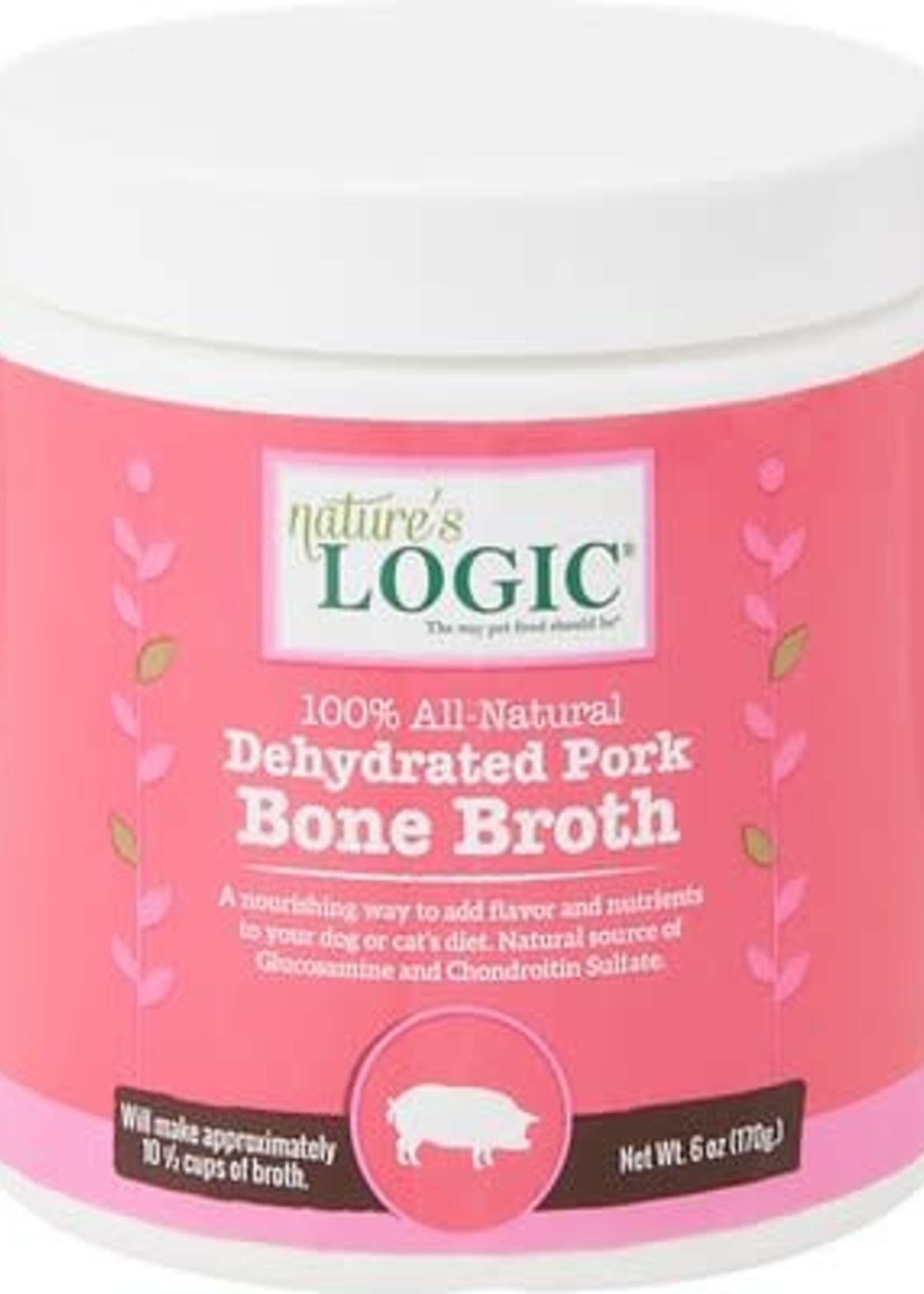 Nature's Logic Nature's Logic Dehydrated Pork Bone Broth Dog & Cat Food Topper 6oz